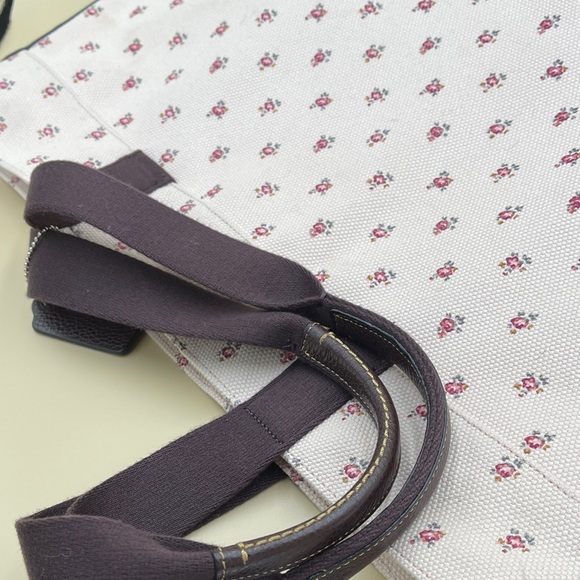 COACH Pink Floral Star Canvas Tote with Purple - Picture 12 of 12